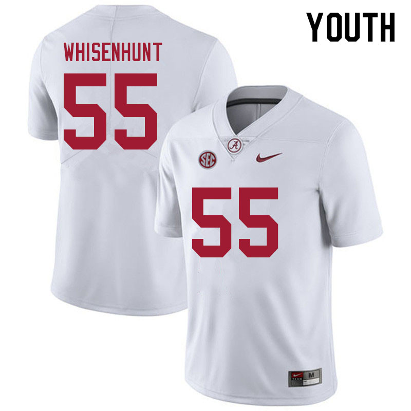 Alabama Crimson Tide Youth Bennett Whisenhunt #55 White NCAA Nike Authentic Stitched 2021 College Football Jersey HU16S70TZ